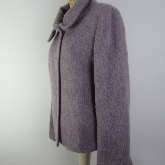 Talbots Women 8  Lavender Purple Alpaca Mohair Wool Two Piece Skirt Blazer Suit - Picture 4 of 14
